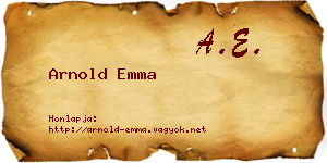 Arnold Emma névjegykártya